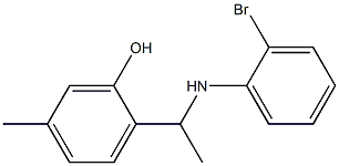 2-{1-[(2-bromophenyl)amino]ethyl}-5-methylphenol 结构式