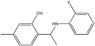 2-{1-[(2-fluorophenyl)amino]ethyl}-5-methylphenol 结构式