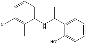 2-{1-[(3-chloro-2-methylphenyl)amino]ethyl}phenol 结构式