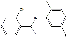 2-{1-[(5-fluoro-2-methylphenyl)amino]propyl}phenol 结构式
