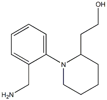 2-{1-[2-(aminomethyl)phenyl]piperidin-2-yl}ethan-1-ol 结构式