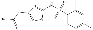 2-{2-[(2,4-dimethylbenzene)sulfonamido]-1,3-thiazol-4-yl}acetic acid 结构式