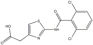 2-{2-[(2,6-dichlorobenzene)amido]-1,3-thiazol-4-yl}acetic acid 结构式