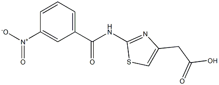 2-{2-[(3-nitrobenzene)amido]-1,3-thiazol-4-yl}acetic acid 结构式