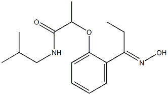 2-{2-[1-(hydroxyimino)propyl]phenoxy}-N-(2-methylpropyl)propanamide 结构式
