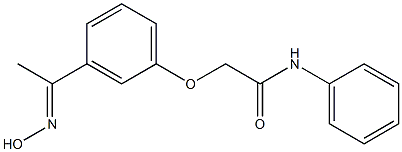 2-{3-[(1E)-N-hydroxyethanimidoyl]phenoxy}-N-phenylacetamide 结构式