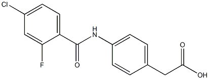 2-{4-[(4-chloro-2-fluorobenzene)amido]phenyl}acetic acid 结构式