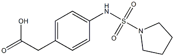 2-{4-[(pyrrolidine-1-sulfonyl)amino]phenyl}acetic acid 结构式