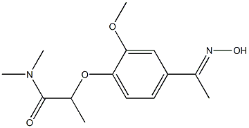 2-{4-[1-(hydroxyimino)ethyl]-2-methoxyphenoxy}-N,N-dimethylpropanamide 结构式
