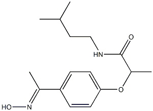 2-{4-[1-(hydroxyimino)ethyl]phenoxy}-N-(3-methylbutyl)propanamide 结构式