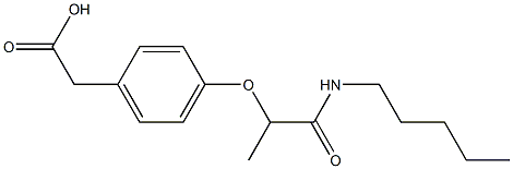 2-{4-[1-(pentylcarbamoyl)ethoxy]phenyl}acetic acid 结构式