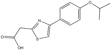 2-{4-[4-(propan-2-yloxy)phenyl]-1,3-thiazol-2-yl}acetic acid 结构式