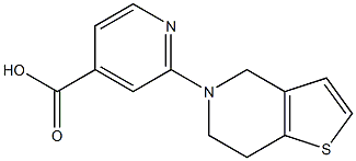 2-{4H,5H,6H,7H-thieno[3,2-c]pyridin-5-yl}pyridine-4-carboxylic acid 结构式