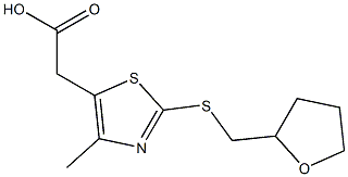 2-{4-methyl-2-[(oxolan-2-ylmethyl)sulfanyl]-1,3-thiazol-5-yl}acetic acid 结构式