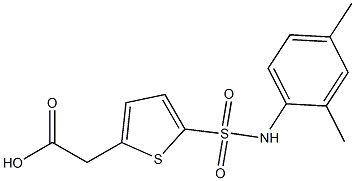2-{5-[(2,4-dimethylphenyl)sulfamoyl]thiophen-2-yl}acetic acid 结构式