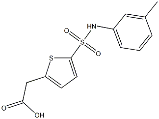 2-{5-[(3-methylphenyl)sulfamoyl]thiophen-2-yl}acetic acid 结构式