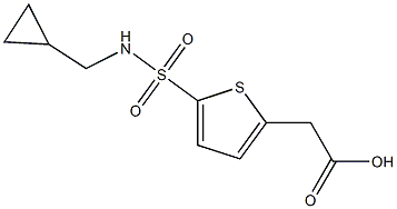 2-{5-[(cyclopropylmethyl)sulfamoyl]thiophen-2-yl}acetic acid 结构式