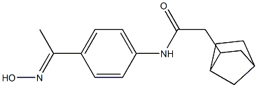 2-{bicyclo[2.2.1]heptan-2-yl}-N-{4-[1-(hydroxyimino)ethyl]phenyl}acetamide 结构式