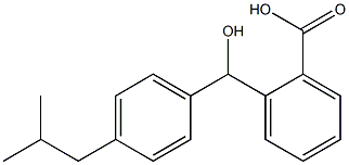 2-{hydroxy[4-(2-methylpropyl)phenyl]methyl}benzoic acid 结构式