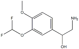 2-amino-1-[3-(difluoromethoxy)-4-methoxyphenyl]ethan-1-ol 结构式