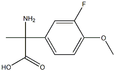 2-amino-2-(3-fluoro-4-methoxyphenyl)propanoic acid 结构式