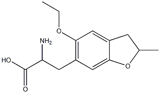 2-amino-3-(5-ethoxy-2-methyl-2,3-dihydro-1-benzofuran-6-yl)propanoic acid 结构式