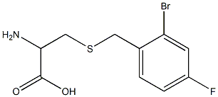 2-amino-3-[(2-bromo-4-fluorobenzyl)thio]propanoic acid 结构式