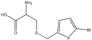 2-amino-3-{[(5-bromothien-2-yl)methyl]thio}propanoic acid 结构式