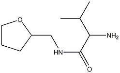 2-amino-3-methyl-N-(tetrahydrofuran-2-ylmethyl)butanamide 结构式