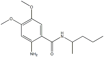 2-amino-4,5-dimethoxy-N-(pentan-2-yl)benzamide 结构式