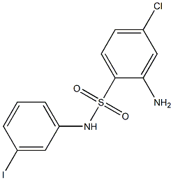 2-amino-4-chloro-N-(3-iodophenyl)benzene-1-sulfonamide 结构式