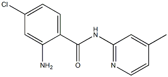 2-amino-4-chloro-N-(4-methylpyridin-2-yl)benzamide 结构式