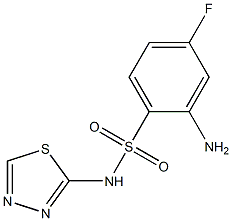 2-amino-4-fluoro-N-(1,3,4-thiadiazol-2-yl)benzene-1-sulfonamide 结构式