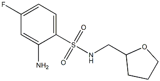 2-amino-4-fluoro-N-(oxolan-2-ylmethyl)benzene-1-sulfonamide 结构式