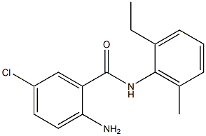 2-amino-5-chloro-N-(2-ethyl-6-methylphenyl)benzamide 结构式