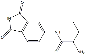 2-amino-N-(1,3-dioxo-2,3-dihydro-1H-isoindol-5-yl)-3-methylpentanamide 结构式