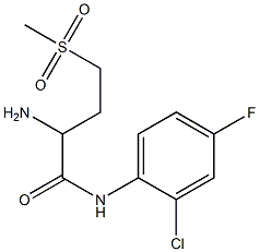 2-amino-N-(2-chloro-4-fluorophenyl)-4-methanesulfonylbutanamide 结构式