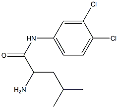 2-amino-N-(3,4-dichlorophenyl)-4-methylpentanamide 结构式