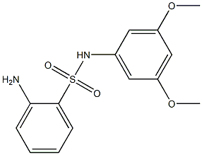 2-amino-N-(3,5-dimethoxyphenyl)benzene-1-sulfonamide 结构式