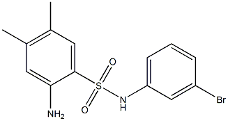 2-amino-N-(3-bromophenyl)-4,5-dimethylbenzene-1-sulfonamide 结构式