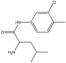 2-amino-N-(3-chloro-4-methylphenyl)-4-methylpentanamide 结构式