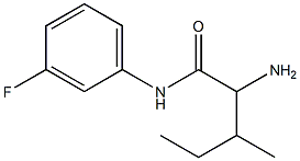 2-amino-N-(3-fluorophenyl)-3-methylpentanamide 结构式