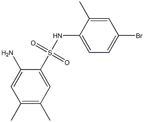 2-amino-N-(4-bromo-2-methylphenyl)-4,5-dimethylbenzene-1-sulfonamide 结构式