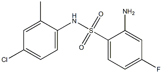 2-amino-N-(4-chloro-2-methylphenyl)-4-fluorobenzene-1-sulfonamide 结构式