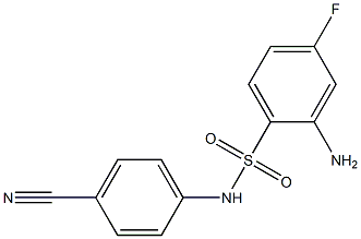 2-amino-N-(4-cyanophenyl)-4-fluorobenzene-1-sulfonamide 结构式