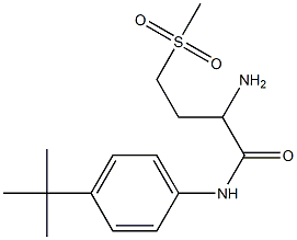 2-amino-N-(4-tert-butylphenyl)-4-methanesulfonylbutanamide 结构式