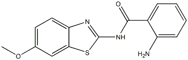 2-amino-N-(6-methoxy-1,3-benzothiazol-2-yl)benzamide 结构式