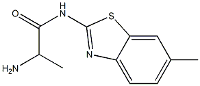 2-amino-N-(6-methyl-1,3-benzothiazol-2-yl)propanamide 结构式