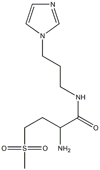 2-amino-N-[3-(1H-imidazol-1-yl)propyl]-4-methanesulfonylbutanamide 结构式