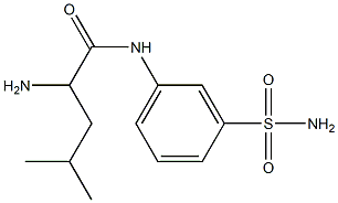 2-amino-N-[3-(aminosulfonyl)phenyl]-4-methylpentanamide 结构式